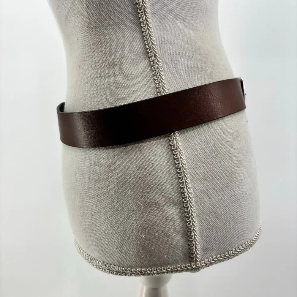 H&M Brown Size Small Leather Belt Unisex Women Men Casual Minimalist